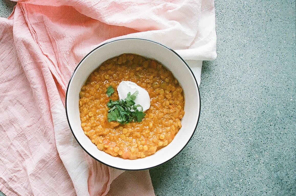 coconut red lentil soup