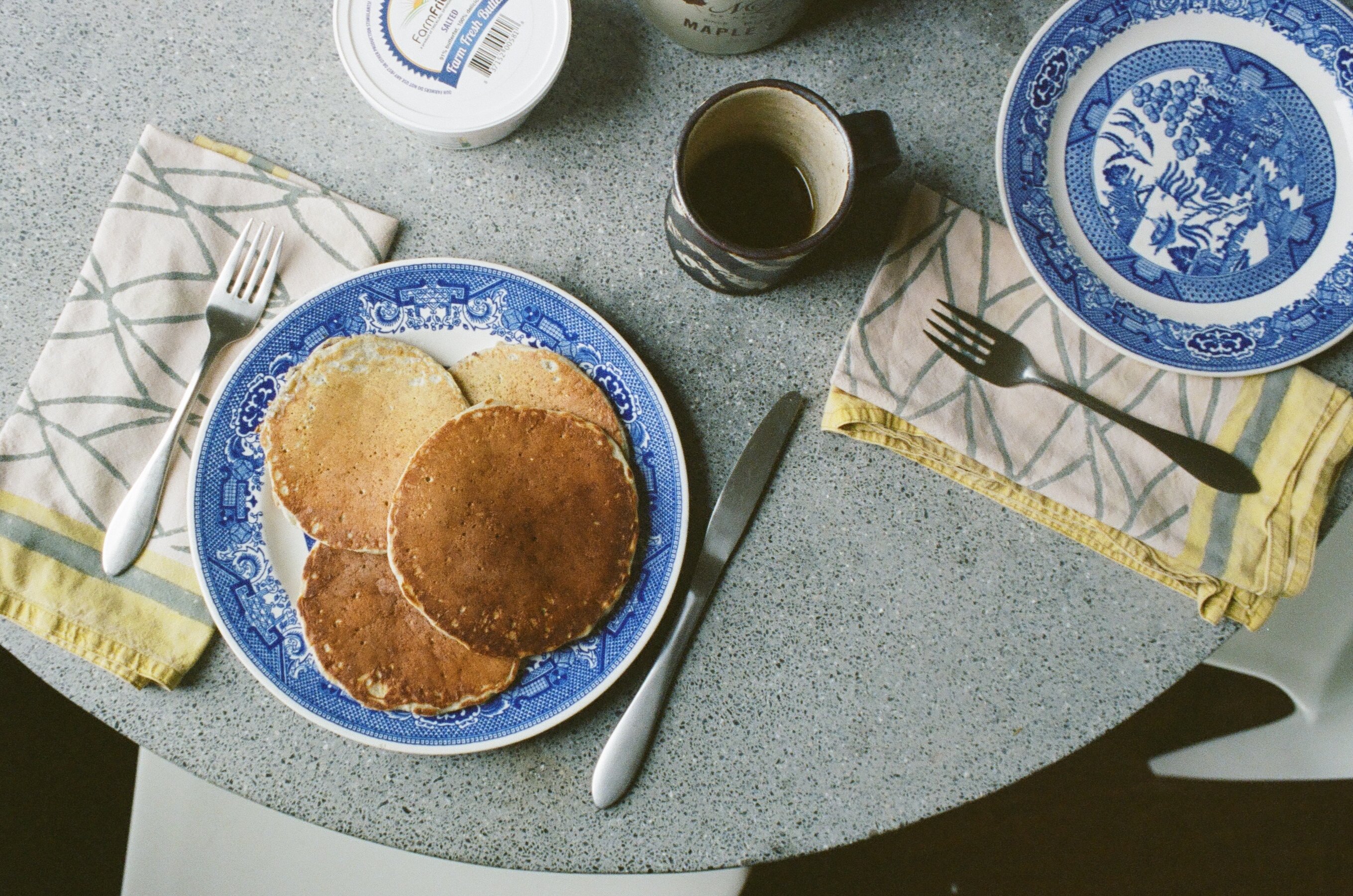 Blue Cornmeal Pancakes | Witchin' in the Kitchen