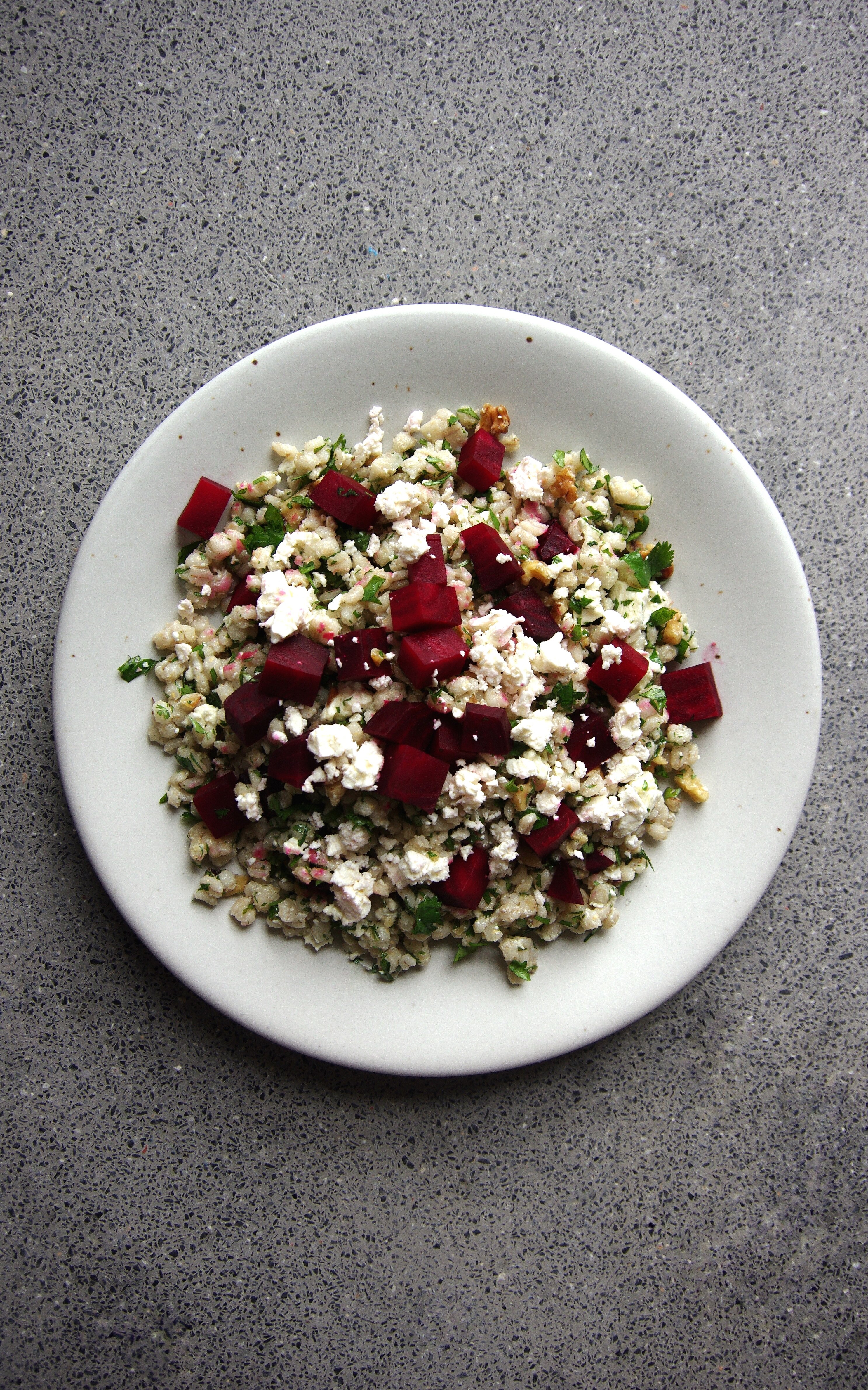 Warm Roasted Beet and Barley Salad in a Maple Mustard Dressing | Witchin' in the Kitchen